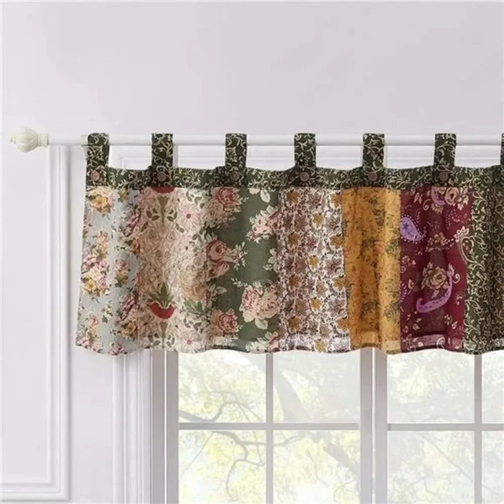 Antique Chic 21 X 84-Inch Cotton Window Patchwork Valance, Multicolor